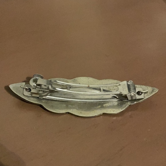 Abalone Shell Inlayed Art Deco Hair Clip - Picture 4 of 7